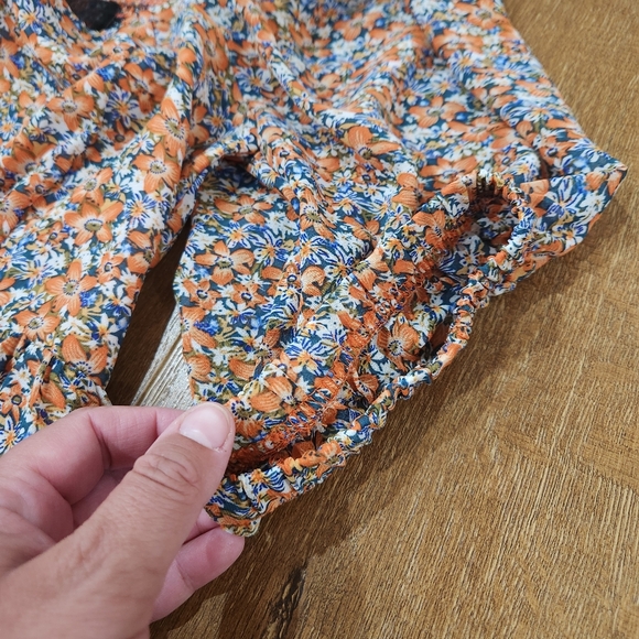 Code Mode women's puff sleeve floral mini dress XS coquette twee cottagecore - Picture 6 of 13